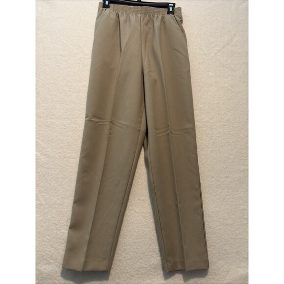 NWT DONNKENNY WOMENS PANTS SIZE 12 Khaki 2 Pockets Pull On Stretch Waist - Picture 1 of 5